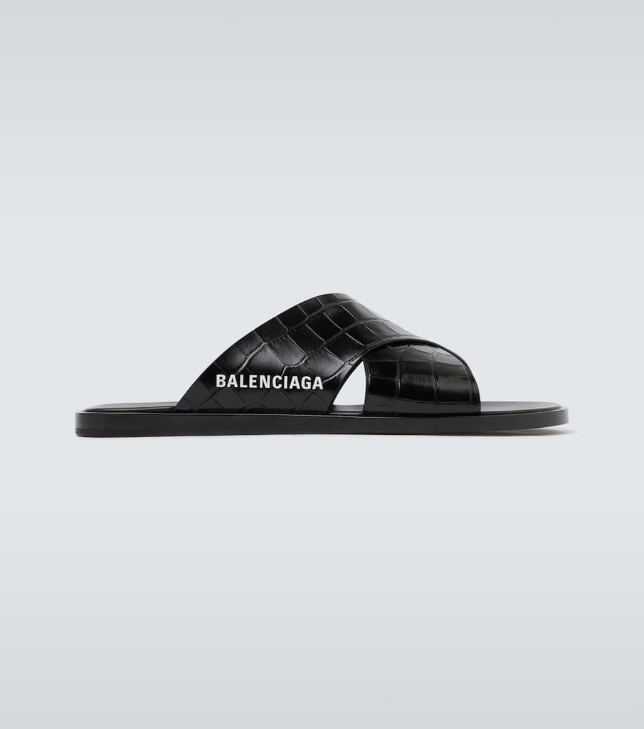 商品Balenciaga|Logo leather sandals,价格¥4118,第1张图片