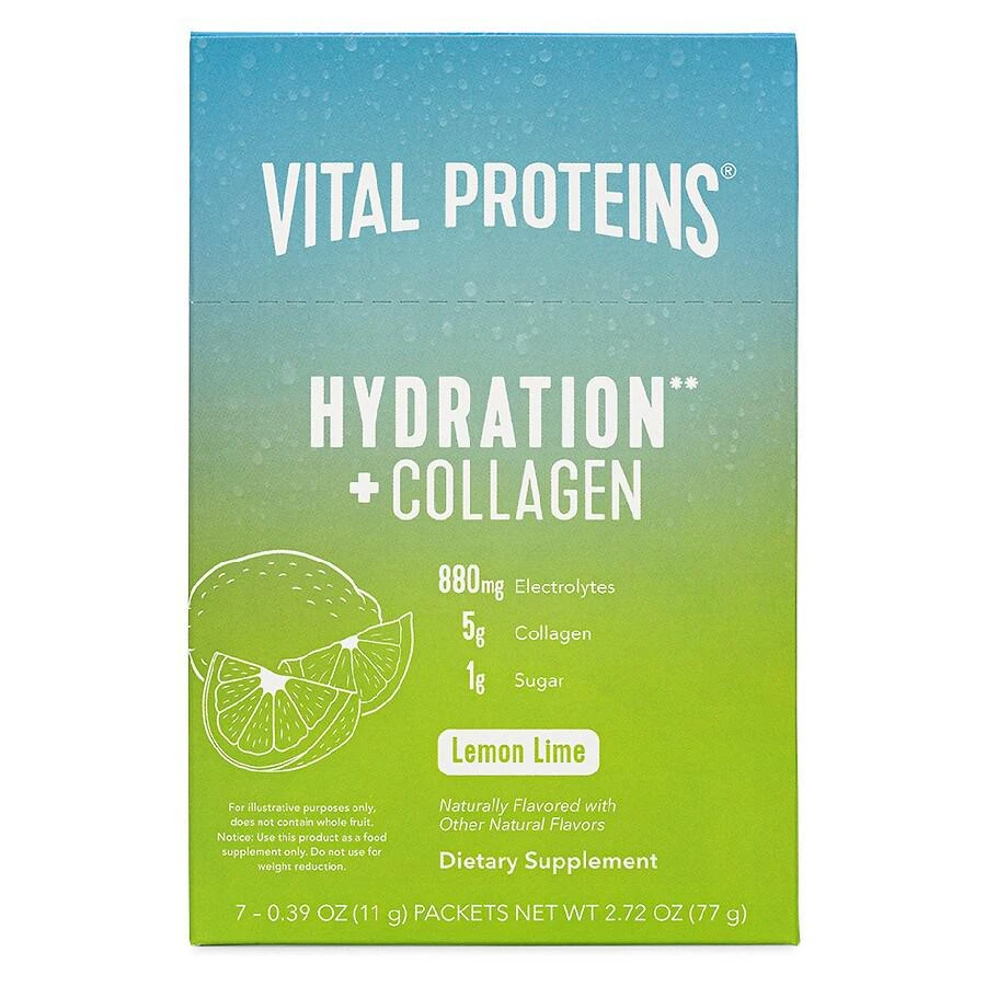 商品Vital Proteins|Hydration + Collagen Packets Lemon Lime,价格¥92,第1张图片