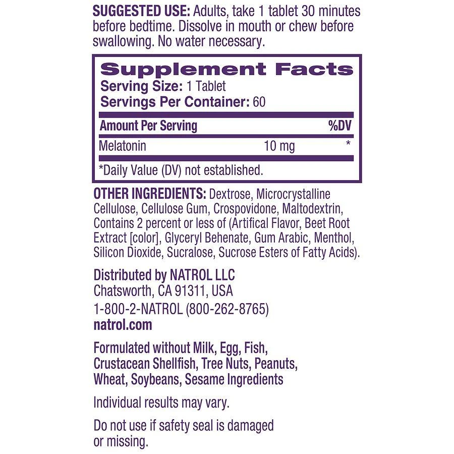 商品Natrol|10 mg Fast Dissolve Melatonin Tablets Strawberry,价格¥104,第5张图片详细描述