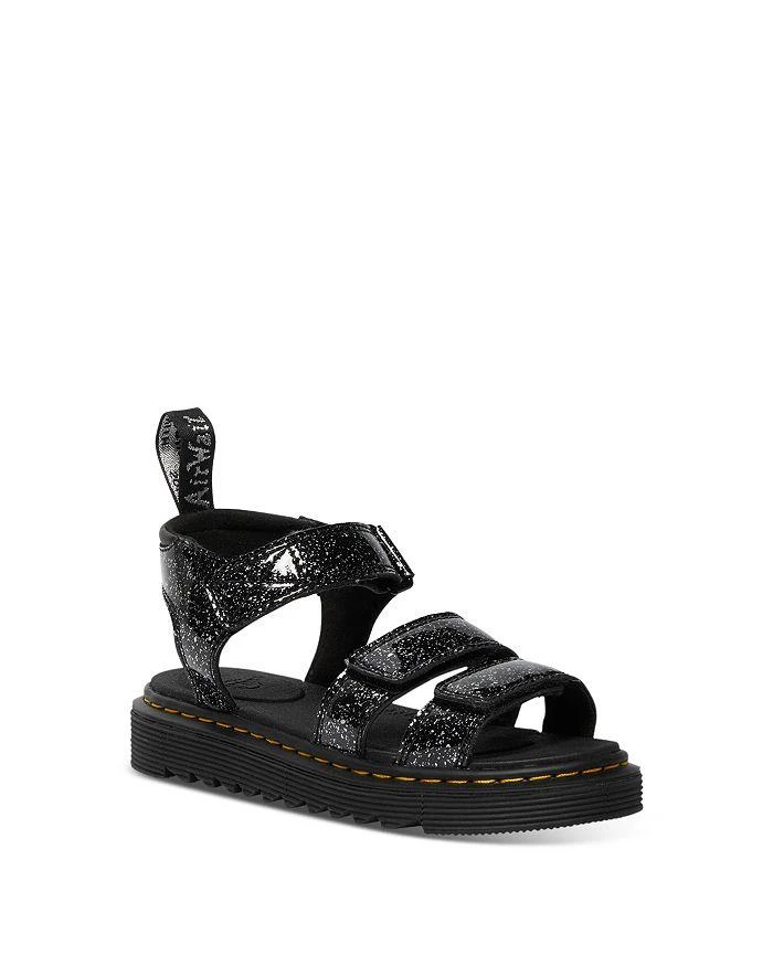 商品Dr. Martens|Girls' Klaire J Black Cosmic Glitter Sandals - Toddler, Little Kid,价格¥203,第1张图片