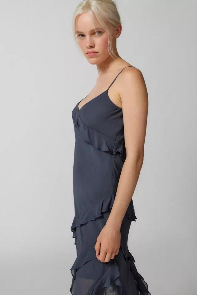 商品Urban Outfitters|UO Dita Asymmetrical Ruffle Midi Dress,价格¥601,第3张图片详细描述