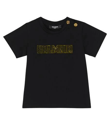 商品Balmain|Baby cotton embellished T-shirt,价格¥845,第1张图片