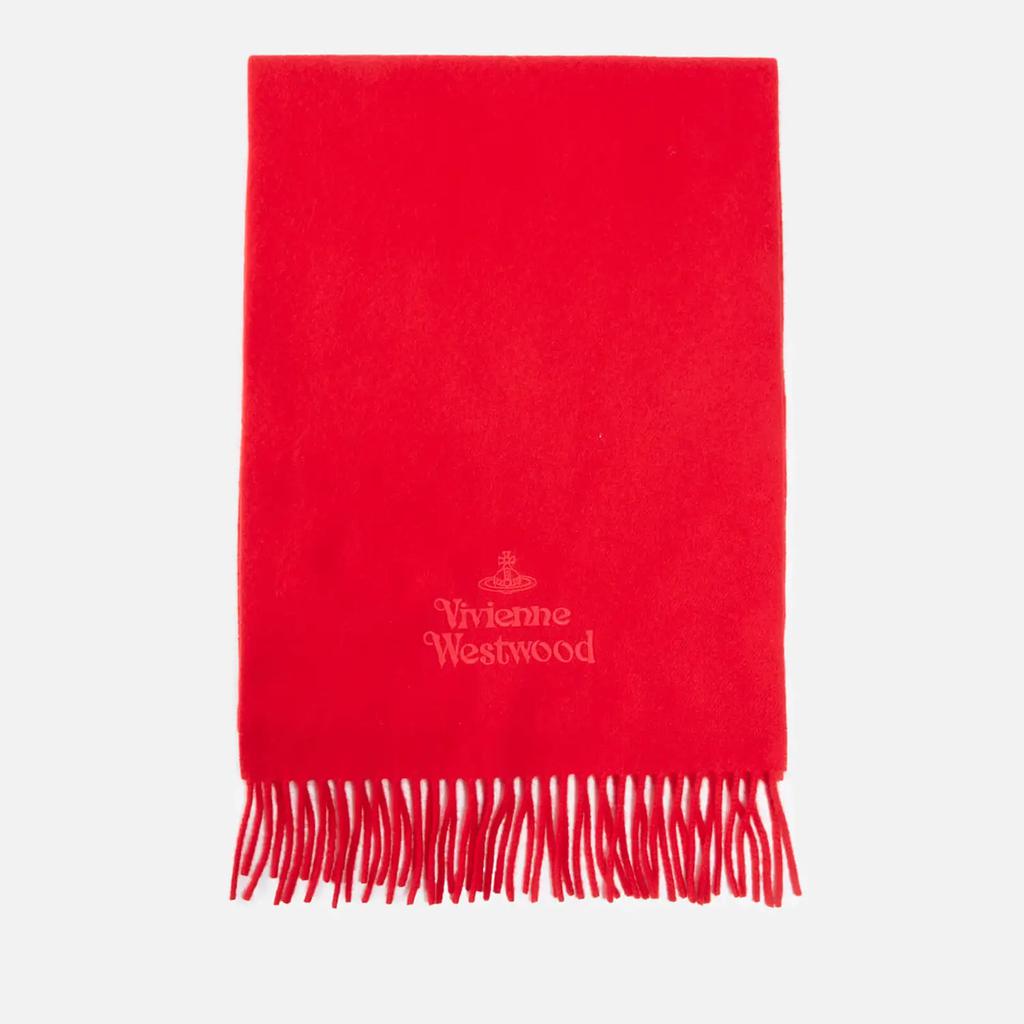 Vivienne Westwood Embroidered Logo Wool Scarf商品第2张图片规格展示