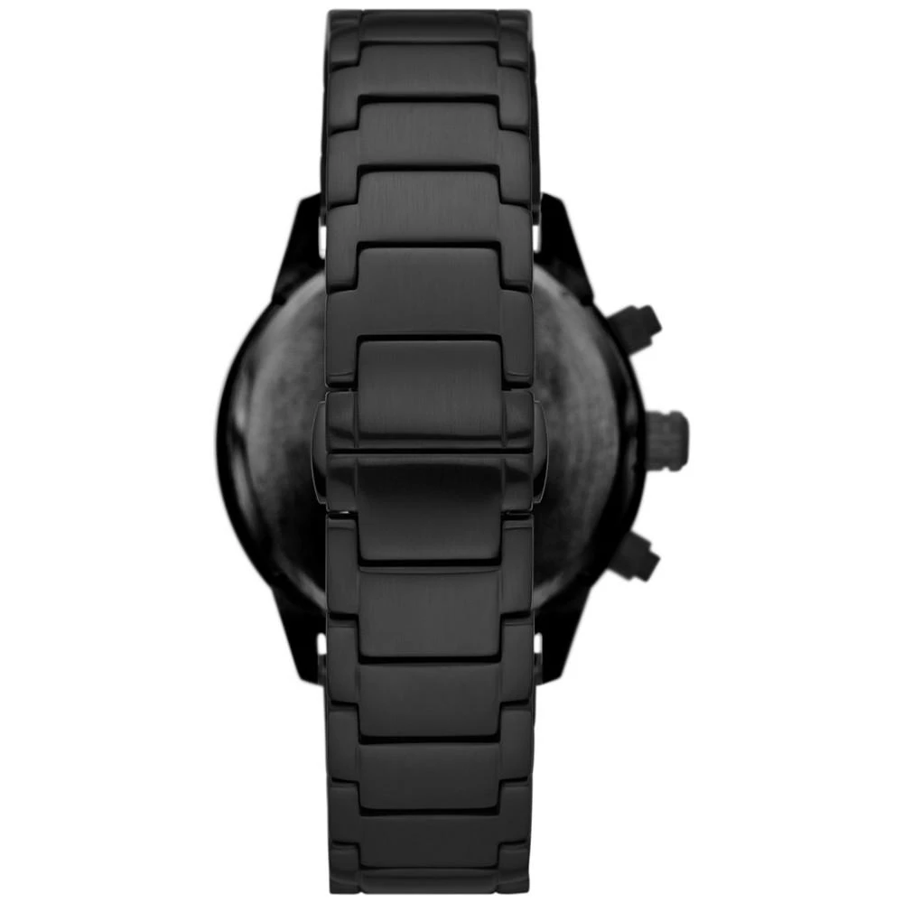 商品Emporio Armani|Men's Mario Sport Black Stainless Steel Bracelet Watch 43.5mm,价格¥2581,第2张图片详细描述