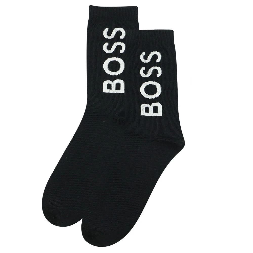商品Hugo Boss|White & Black 2PK Logo Socks,价格¥121,第3张图片详细描述