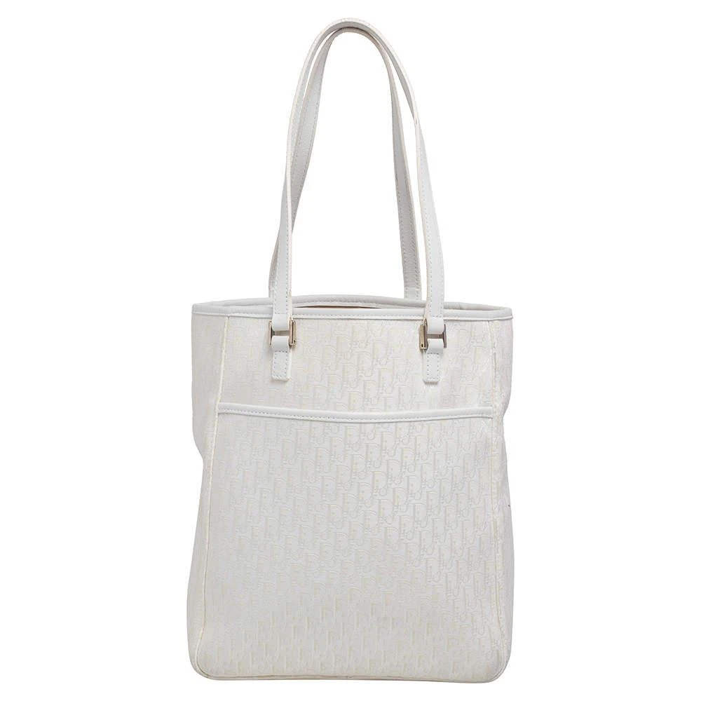 商品[二手商品] Dior|Dior White Diorissimo Canvas Shopping Tote,价格¥4684,第1张图片