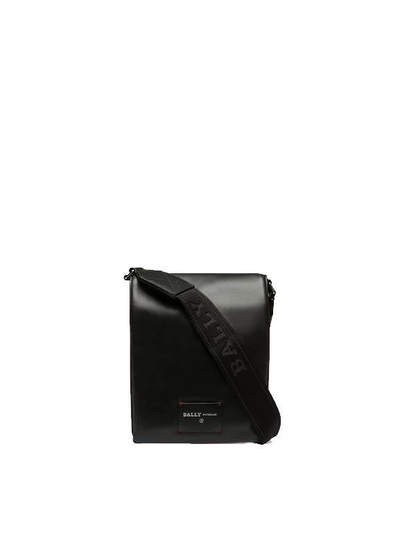 商品Bally|NEW Bally Huya Men's 6231827 Black Leather Cross Body Bag MSRP,价格¥2468,第2张图片详细描述