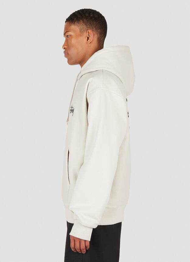 Basic Logo Hooded Sweatshirt in White商品第3张图片规格展示