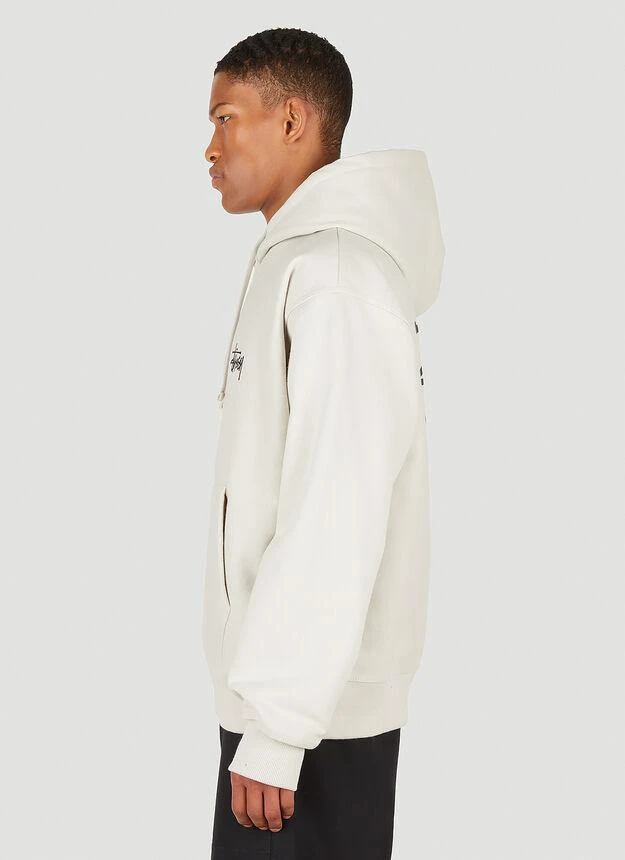 商品STUSSY|Basic Logo Hooded Sweatshirt in White,价格¥1300,第3张图片详细描述