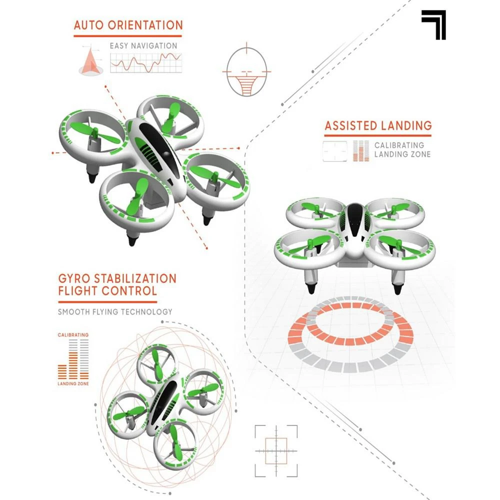 2.4GHz RC Glow Up Stunt Drone with LED Lights 商品