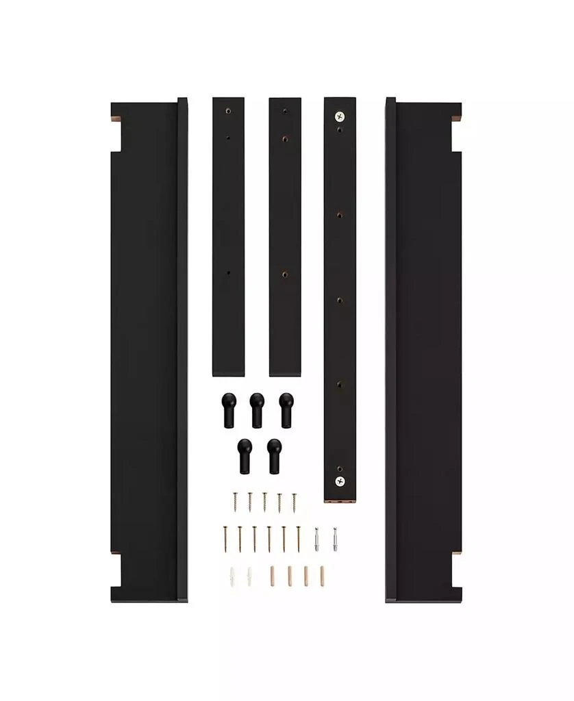 商品Danya B|2-Tier Ledge Wall Shelf organizer with Five Hanging Coat or towel Hooks, Perfect For Entryway or Bathroom,价格¥249,第5张图片详细描述