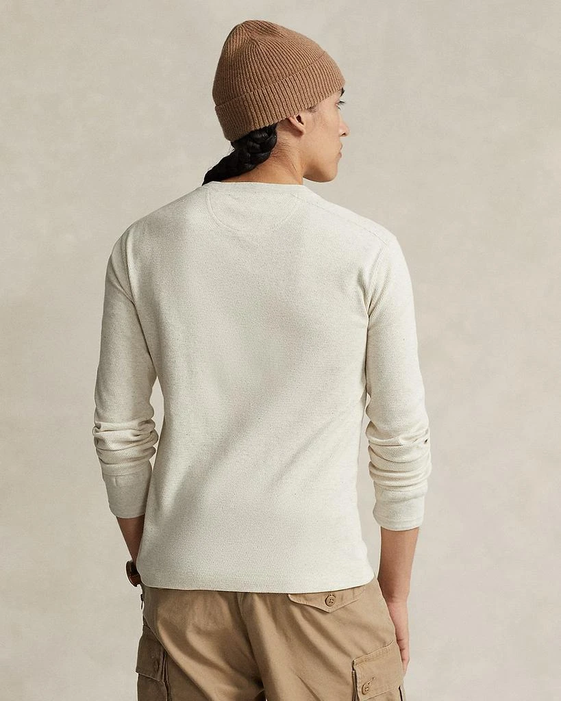 Cotton Waffle Knit Long Sleeve Henley 商品