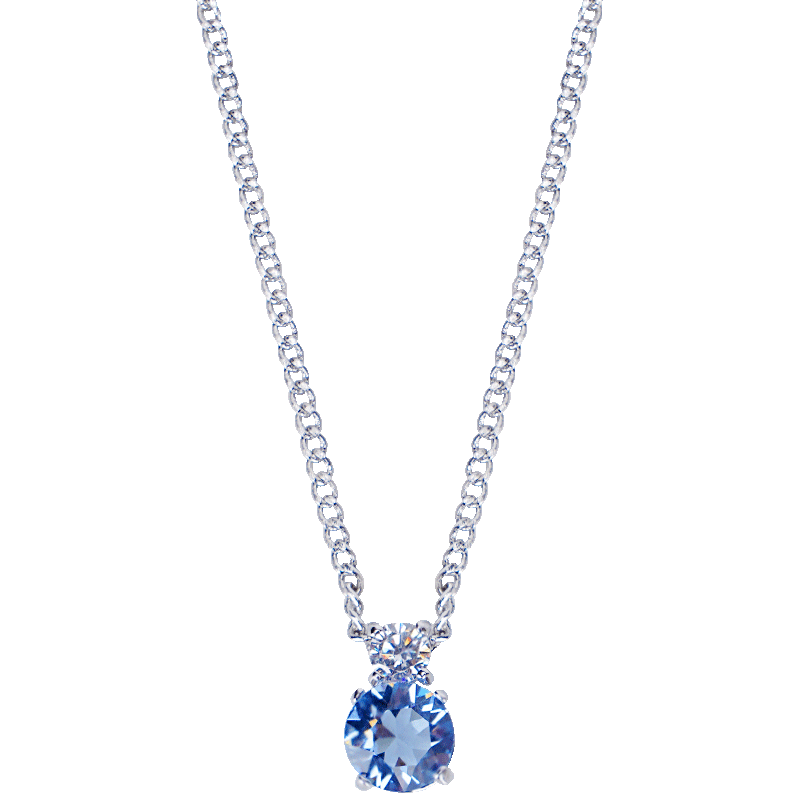 Givenchy 纪梵希单钻项链女 60563304-NYO-银色+蓝色-均码商品第1张图片规格展示