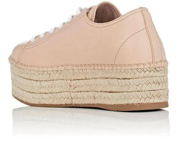 商品Miu Miu|Leather Platform Espadrille Sneakers,价格¥1779,第3张图片详细描述