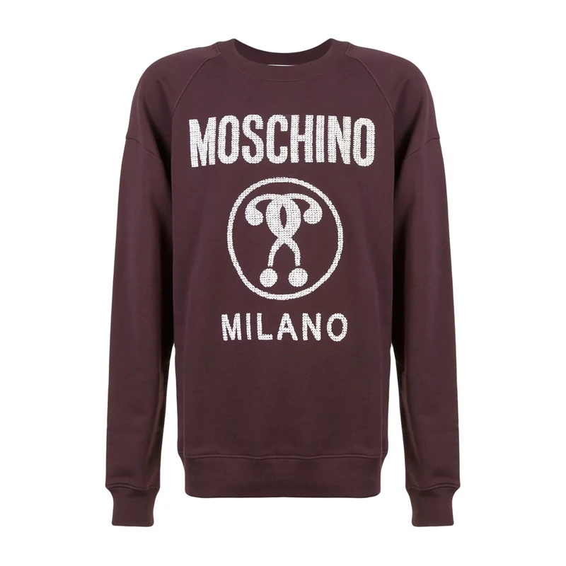 商品[国内直发] Moschino|Moschino 莫斯奇诺 男士紫红色棉质徽标印花运动衫 ZA1702-5227-1194,价格¥1016,第1张图片