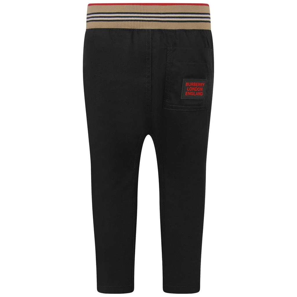 商品Burberry|Burberry Black  Baby Boys Cotton Trousers,价格¥1224,第4张图片详细描述