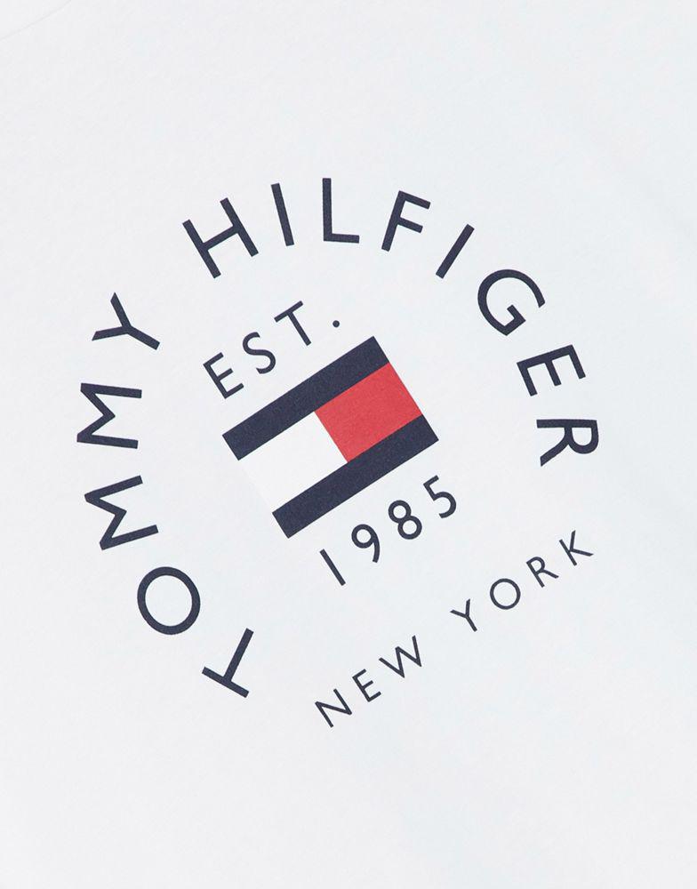 Tommy Hilfiger flag arch logo cotton t-shirt in white商品第2张图片规格展示