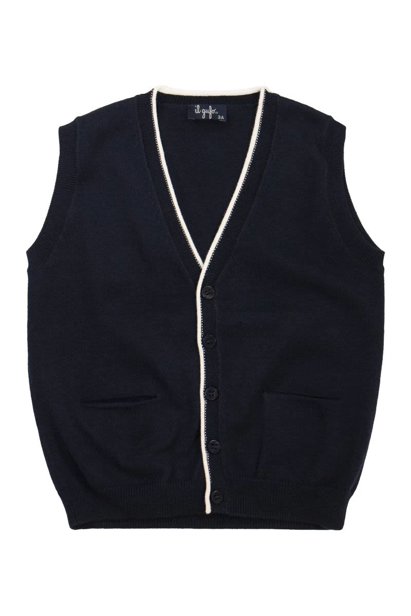 商品【商品预售7天】 IL GUFO|IL GUFO 男童马甲 P23GL068EM1094910-0-SS23 蓝色,价格¥474,第1张图片