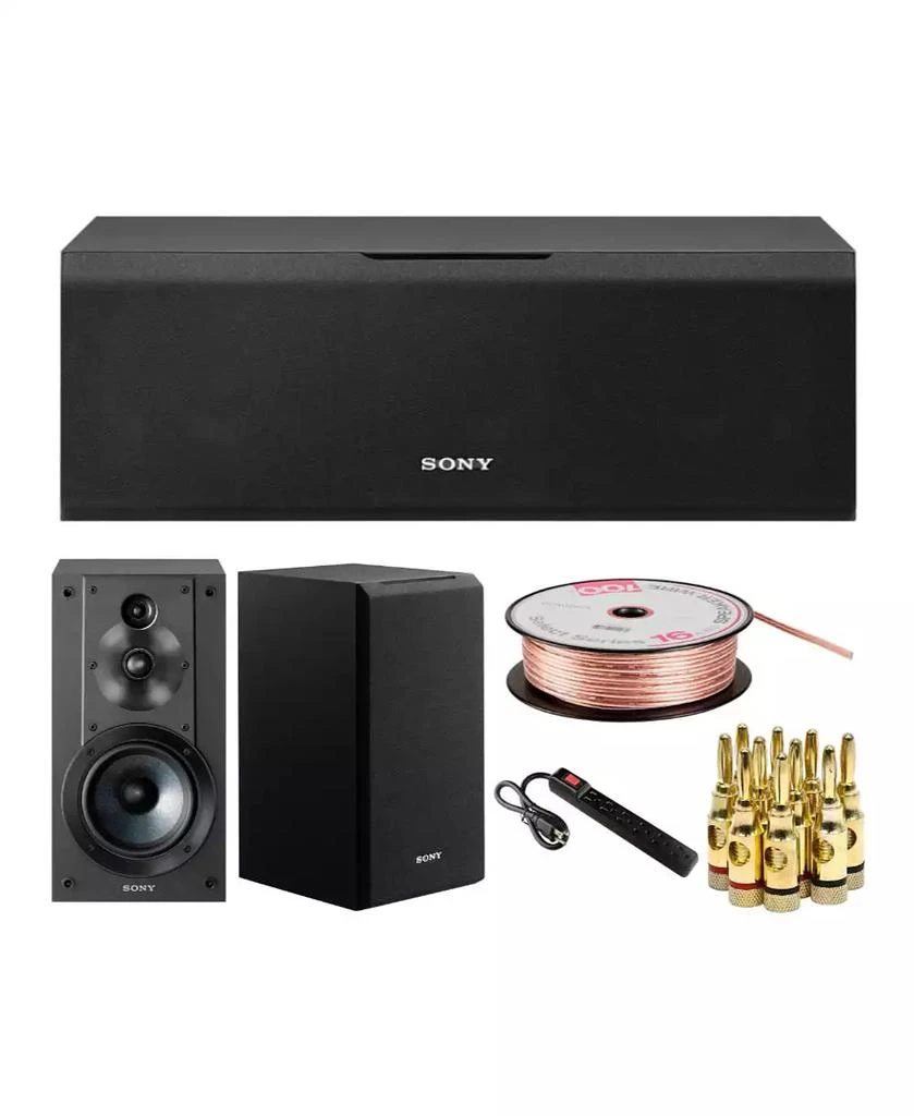 商品SONY|SSCS8 Center Channel Speaker w/ Pair of Bookshelf Speakers & Speaker Wire,价格¥2886,第2张图片详细描述