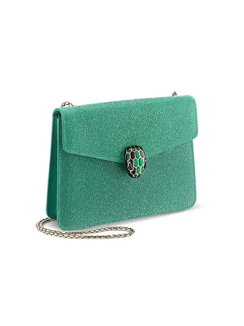 商品BVLGARI|Serpenti Galuchat Crossbody Bag,价格¥31354,第3张图片详细描述