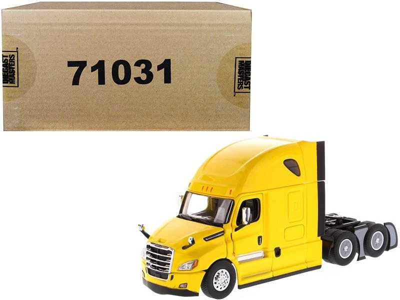 商品Diecast Masters|Freightliner New Cascadia Sleeper Cab Truck Tractor Yellow 1/50 Diecast Model by,价格¥1005,第1张图片