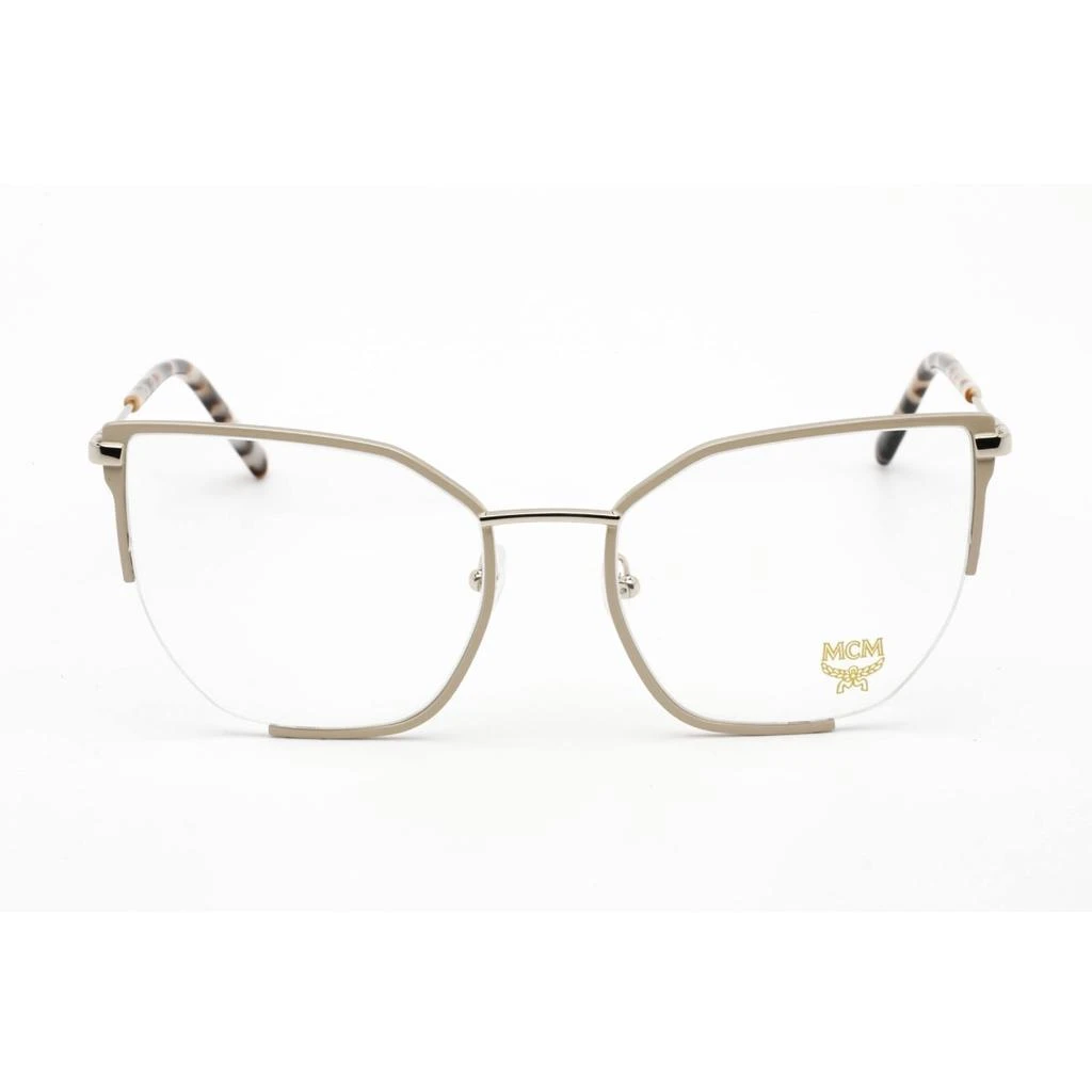 商品MCM|Mcm Unisex Eyeglasses - Clear Demo Lens Beige/Gold Cat Eye Full Rim | MCM2156 250,价格¥424,第2张图片详细描述