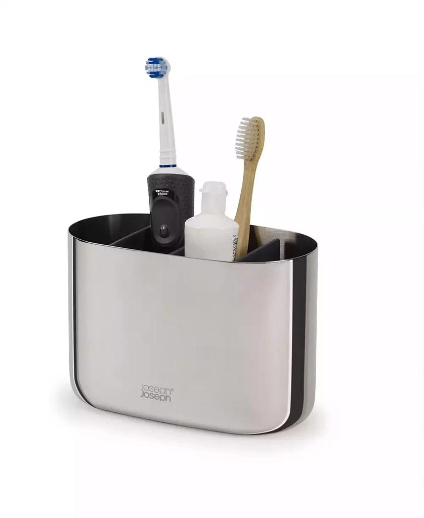 商品Joseph Joseph|Easy Store Luxe Large Stainless-Steel Toothbrush Caddy,价格¥262,第4张图片详细描述