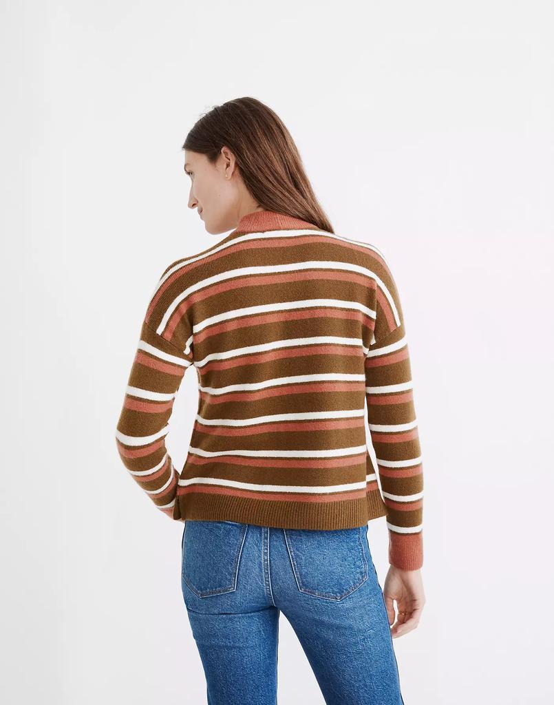 商品Madewell|Redmond Mockneck Pocket Sweater in Stripe,价格¥224,第5张图片详细描述