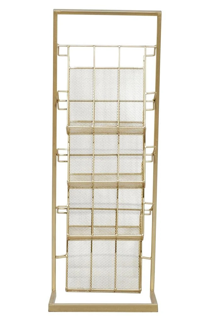 商品VIVIAN LUNE HOME|Tall Goldtone Metal 4-Slot Magazine Holder,价格¥709,第2张图片详细描述