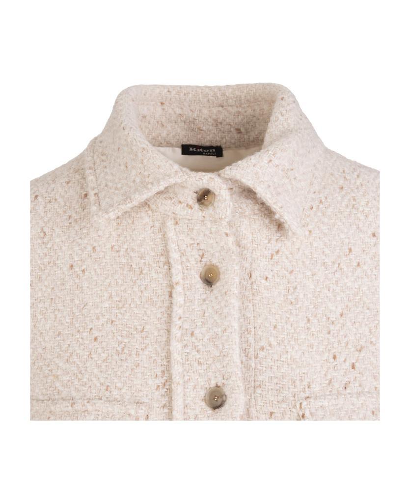 商品Kiton|Woman Beige Virgin Wool Shirt With Boucle' Effect,价格¥18191,第5张图片详细描述