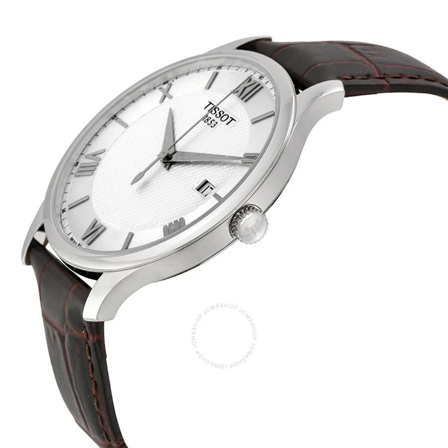 商品Tissot|Tradition Silver Dial Brown Leather Men's Watch T063.610.16.038.00,价格¥1660,第2张图片详细描述