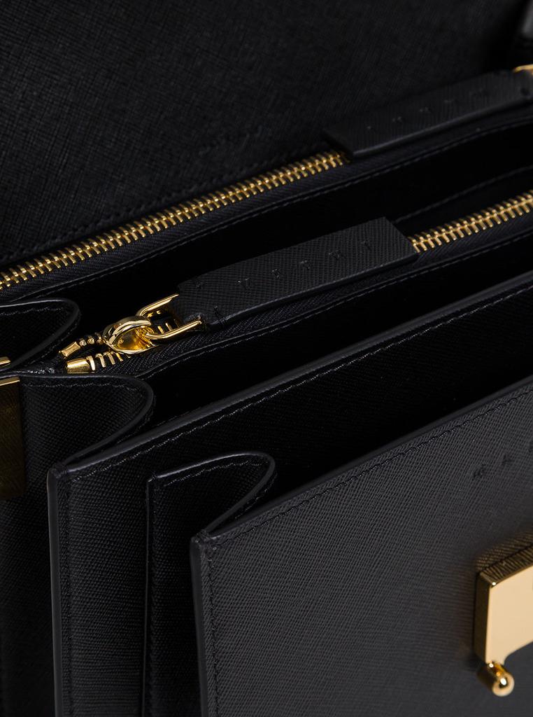 Marni Woman's Black Leather Trunk Crossbody Bag商品第4张图片规格展示