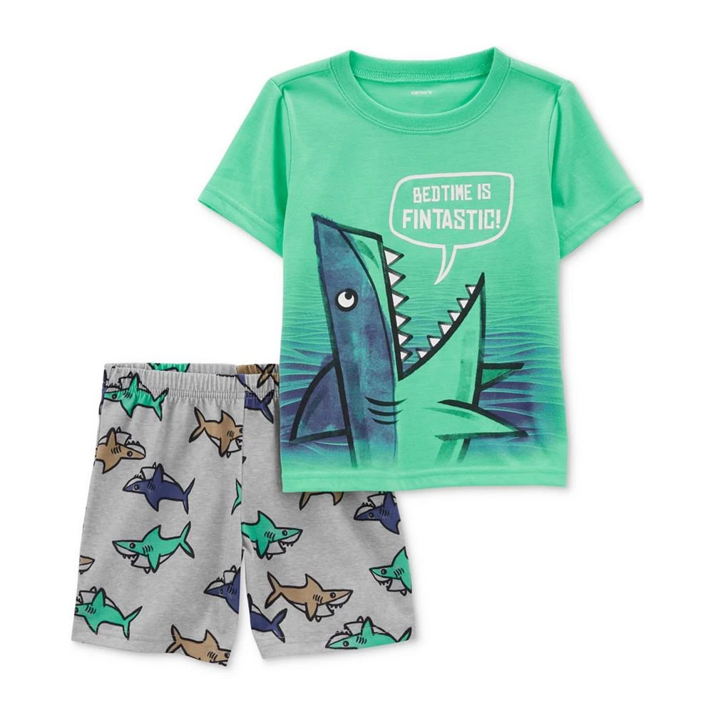 商品Carter's|Toddler Boys Shark Loose-Fit Pajamas, 2 Piece Set,价格¥75,第1张图片