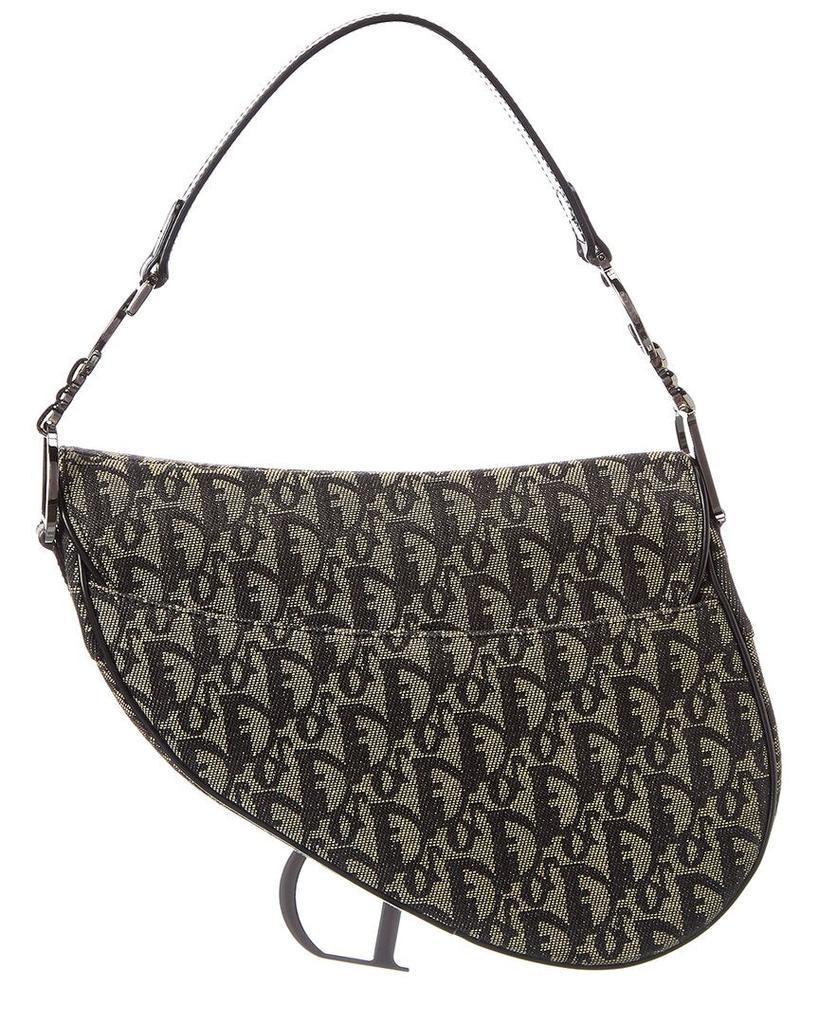 商品[二手商品] Dior|Dior Beige Canvas Oblique Saddle Bag (Authentic Pre-Owned),价格¥18767,第4张图片详细描述