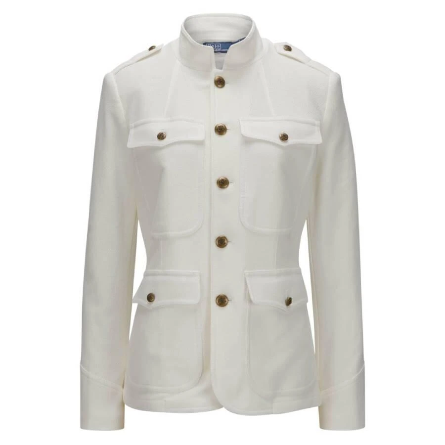 商品Ralph Lauren|Buttoned Cotton Jacquard Blazer,价格¥1825,第1张图片