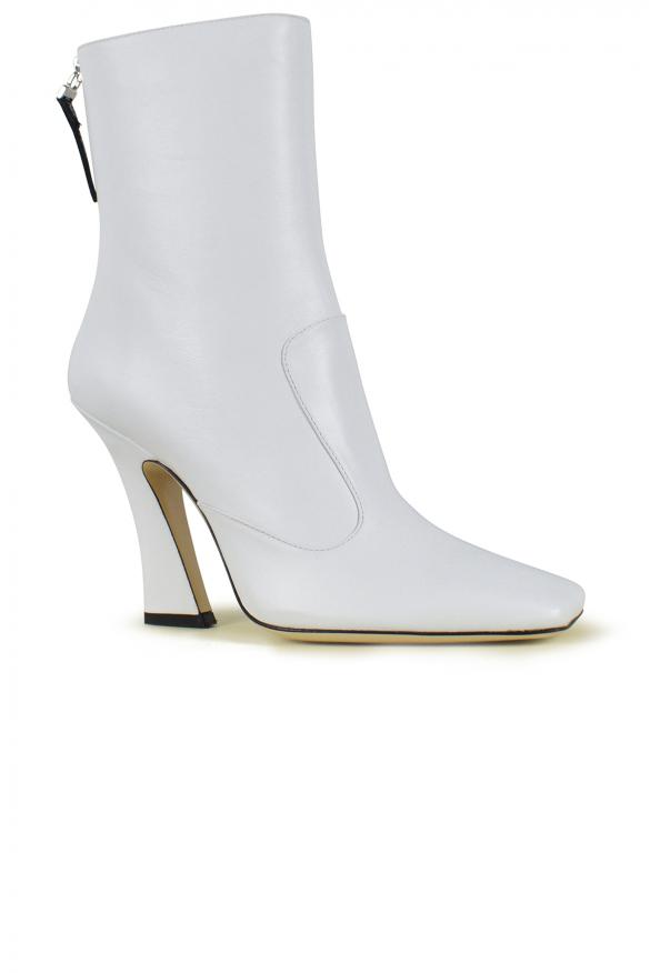 Luxury Shoes For Women   Fendi White Leather Ankle Boots商品第3张图片规格展示