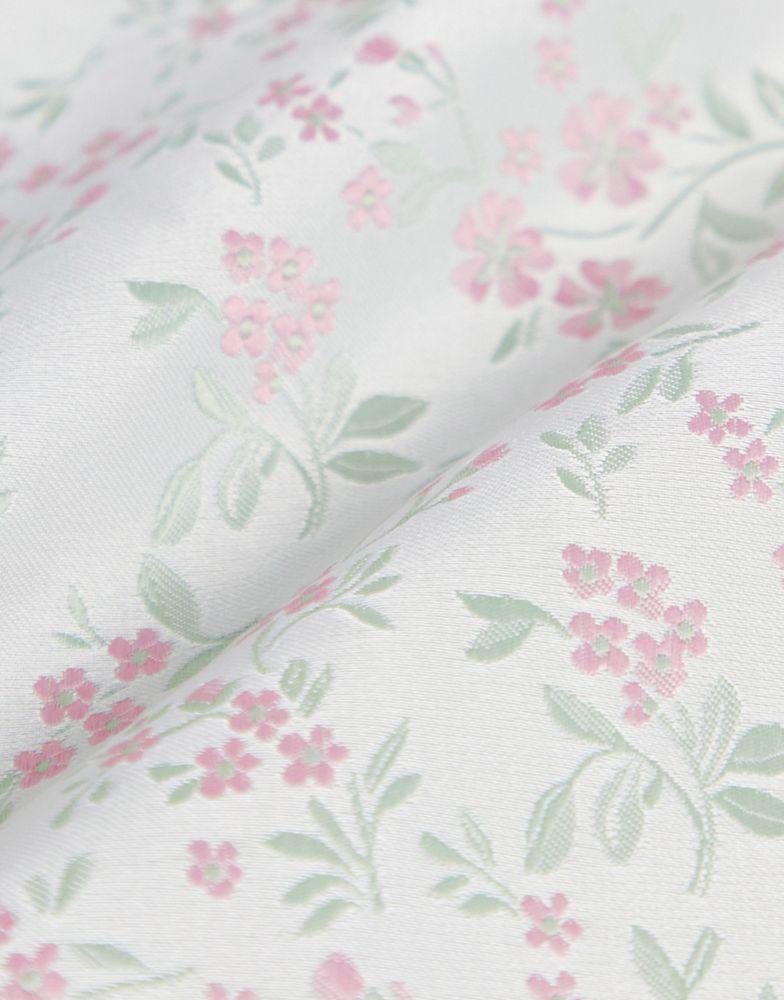 商品ASOS|ASOS DESIGN slim tie and pocket square with ditsy floral design in sage and pink - LGREEN,价格¥76,第6张图片详细描述