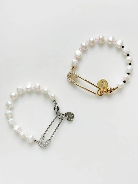 商品August Harmony|Safety Pebble Pearl Bracelet_2color,价格¥516,第5张图片详细描述
