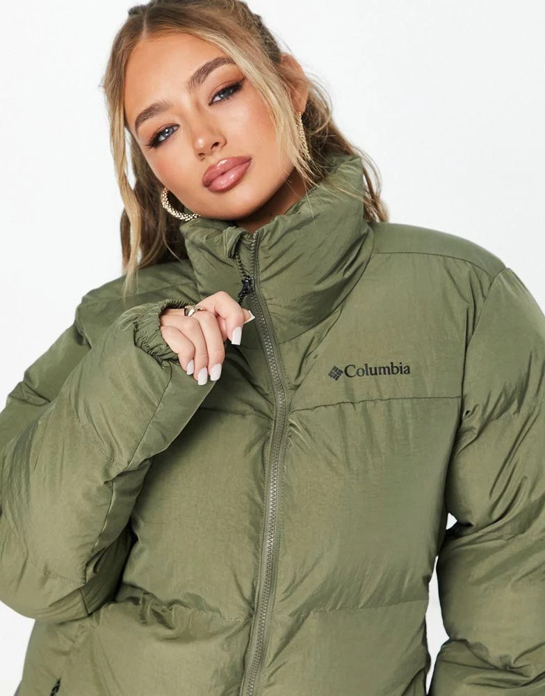 商品Columbia|Columbia Puffect crinkle finish nylon puffer jacket in khaki Exclusive at ASOS,价格¥1160,第3张图片详细描述