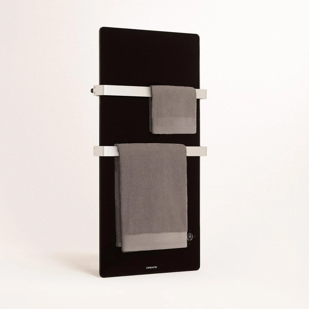 Warm Towel Crystal 600W - Sèche-Serviettes Électrique En Verre Avec Wifi - Noir 商品