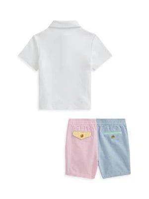 商品Ralph Lauren|Baby Boy's 2 Piece Polo Shirt & Oxford Shorts Set,价格¥206,第2张图片详细描述