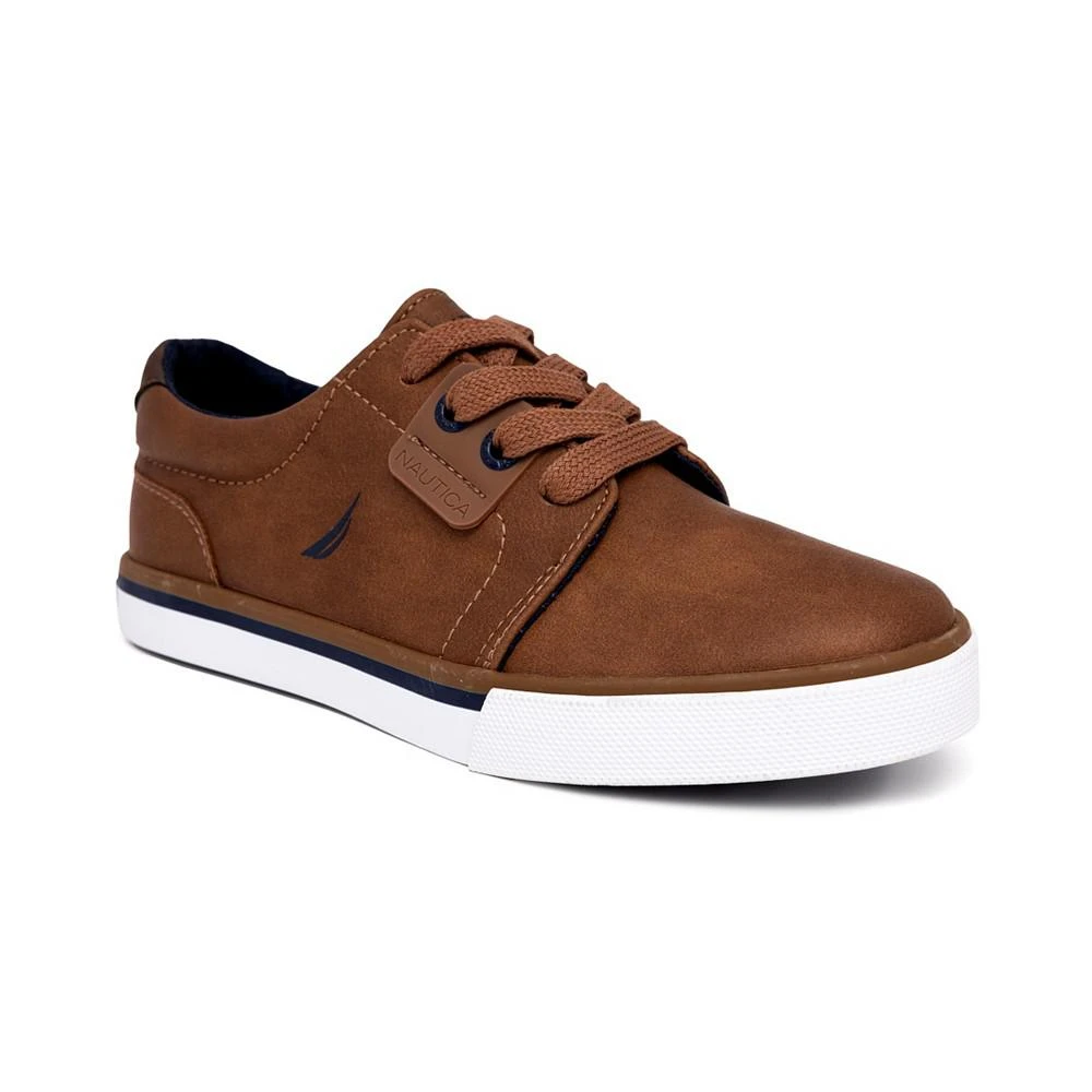 商品Nautica|Big Boys Berrian Patch Round Lace-Up Sneakers,价格¥199,第1张图片