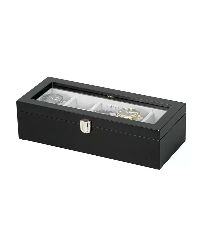 商品Mele & Co|Mele Co. Tate Glass Top Wooden Watch Box in Java Finish,价格¥377,第1张图片