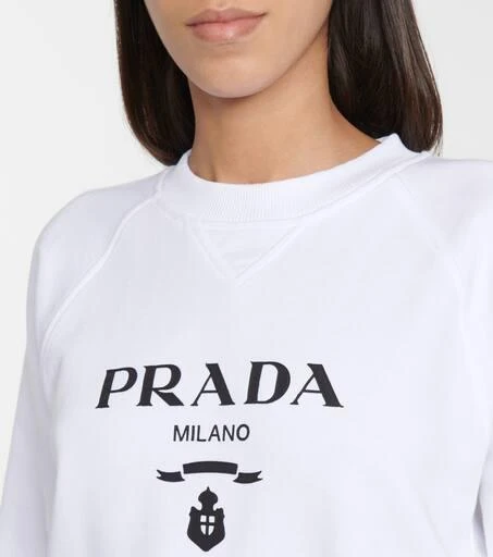 商品Prada|Logo embroidered cotton sweatshirt,价格¥11712,第3张图片详细描述