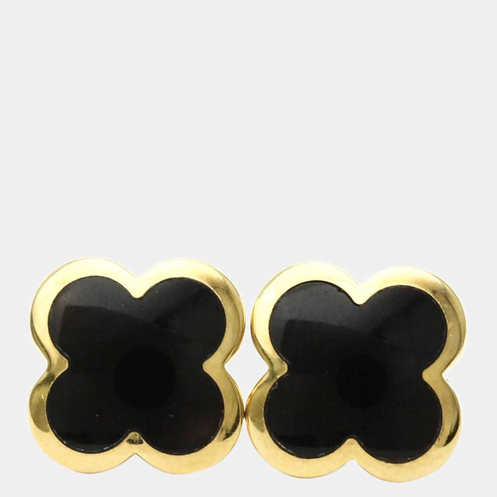商品[二手商品] Van Cleef & Arpels|Van Cleef & Arpels Pure Alhambra 18K Yellow Gold Onyx Earrings,价格¥24564,第1张图片