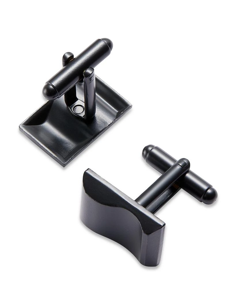 商品JONAS STUDIO|The Wave Satin Black Cufflinks,价格¥1228,第1张图片详细描述