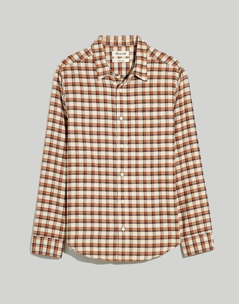 商品Madewell|Perfect Long-Sleeve Shirt in Herringbone Plaid,价格¥476,第1张图片