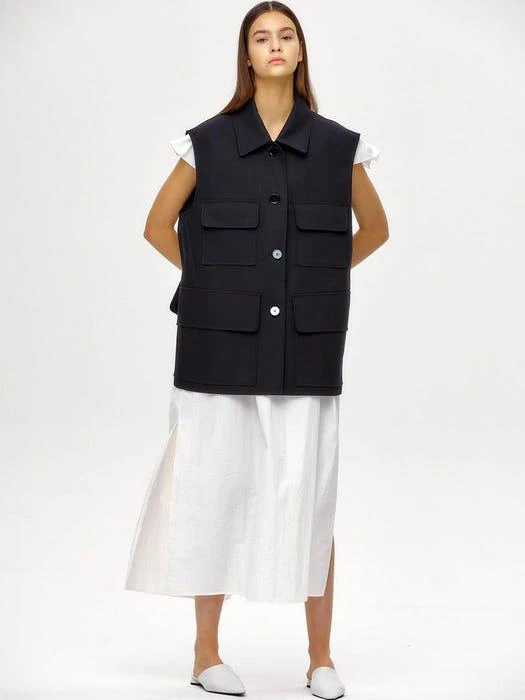 商品JWL|Oversized Vest Navy,价格¥4078,第3张图片详细描述
