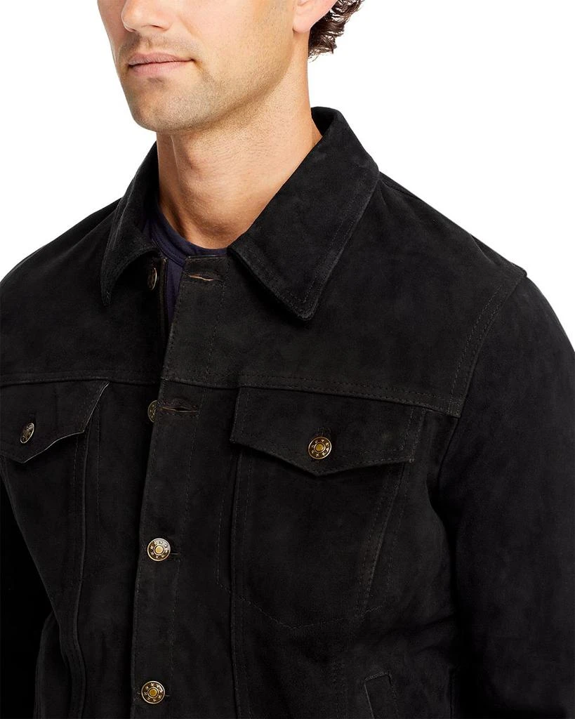 Andrew Slim Fit Leather Trucker Jacket 商品