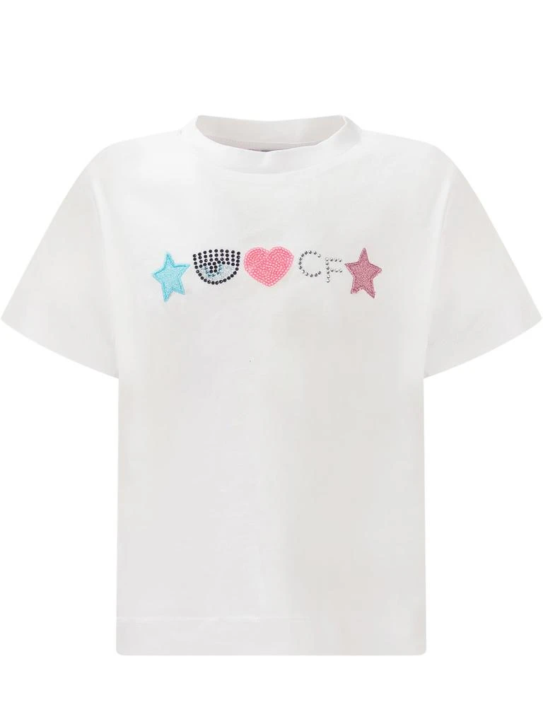 商品Chiara Ferragni|Chiara Ferragni Kids Embellished Crewneck T-Shirt,价格¥362-¥446,第1张图片